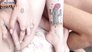 Four hot college girls arranged an orgy in the house, just like in a steamy group scene