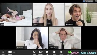 A sexy girl was fucked in front of a lot of people, and they all envied