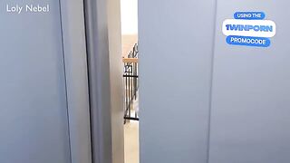 A cute young girl has fun with her reliable friend, a vibrator