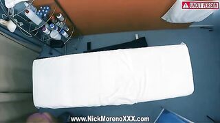 Horny masseur fucks Latina girl in the massage room