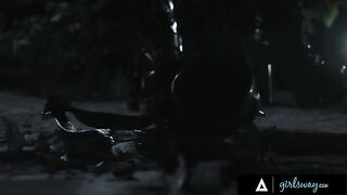 Thirsty Huntress Bangs Big Boobed MILFs in the Wastelands