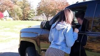 A hot girl got into a car with a driver who wanted something in return for the ride