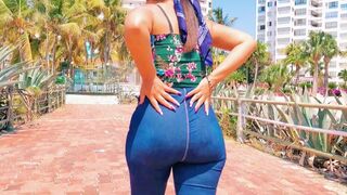 A beautiful Colombian woman with a big ass enjoys intense, passionate sex