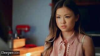 Asian beauties Lulu Chu and Gianna Dior in a threesome