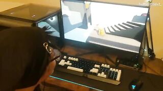 A hot challenge for the cute girl inspired by a video game
