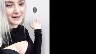 Babe came to try on clothes and got a messy cumshot on her face