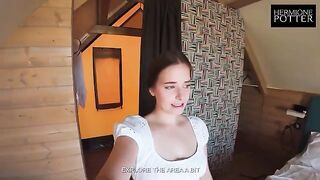 A sexy girl is begging to be fucked on a beach