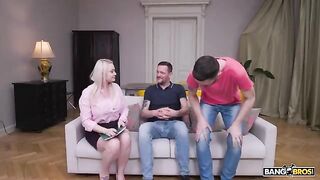 Two cocks are not enough for this hot blondie in an intense session