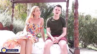 A blowjob with a girl in love, straight from nature
