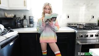 Just don't tear my pussy! - tiny girl in glasses
