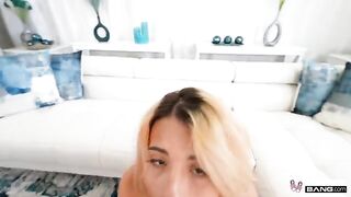 A cute girl gets her juicy ass pounded with a big cock