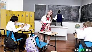 The girl passed the exam thanks to her captivating oral skills