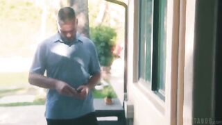 Girl sits on a guy’s dick, showing off her small boobs in HD