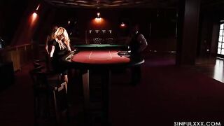 In the darkness of passion, the girls enjoy a sensual and erotic threesome