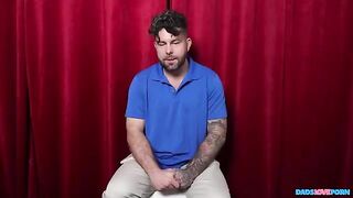 The guy checked the taste of her shaved pussy