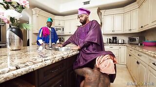 A woman gets caught between two men with big cocks