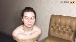 A pretty woman tied up and had rough sex with her boyfriend