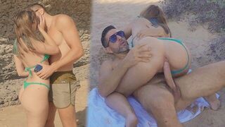 A man picked up a girl on the beach and fucked her hard