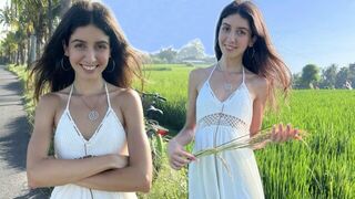 A sweet girl was picking rice and got fucked in a rough sexx sexxx scene
