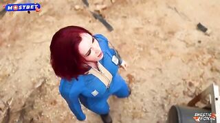 A girl in a costume has rough sex, showcasing her love for cosplay