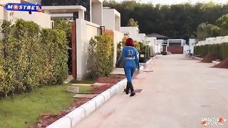 A girl in a costume has rough sex, showcasing her love for cosplay