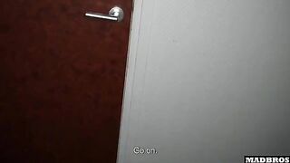 The girl invited us again to the toilet for more action