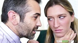 The principal, the teacher and the student got fucked in an office