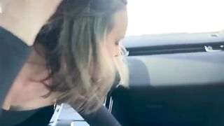 A real cheating milf gets caught and fucked in the Range Rover
