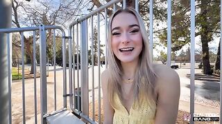 A cute girl is driving her guy’s dick crazy with her pussy