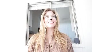 Young blondie student Jess Cromwell gets fucked under the table