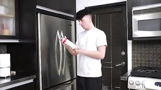 The guy passionately fucked his girlfriend, bringing her to the peak