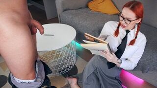 The girl thinks she will have to suck dick again, just like in the past