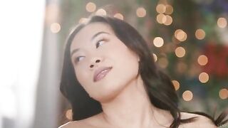 An Asian woman was caressed and tasted by a lover