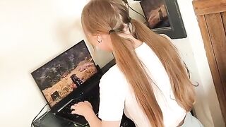 The beautiful girl has a hot sex with her stepdad