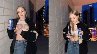 The cute girl shows her skills to achieve a certain goal