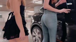 Two cute girls have rough sex, asking if their hood can hold them