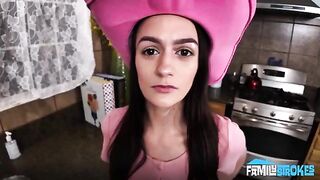 A man pulled his dick for a passionate cowgirl in clothes