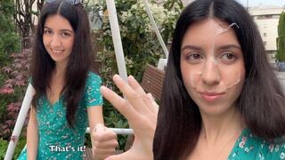 I got a little bit of cum on my face from a stranger - Cumwalk