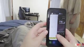 A girl is distracted and fucked by her stepson in this steamy scene