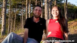 Fucking in the forest is the best, especially with a brunette