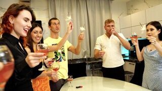 The first steps to a hot orgy on Christmas party