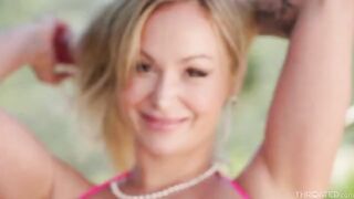 The dick swallowing lesson was taken in by a hot blondie
