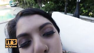 Petite teen Gina Valentina gets her ass banged early morning