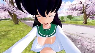 Kagome gets her pussy railed in a passionate session