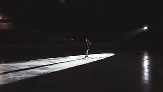 The figure skater has sex with a boy in the locker room