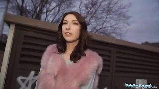 Public Agent Chanel Kiss gets fucked doggy style for cash