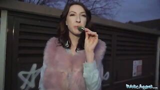 Public Agent Chanel Kiss gets fucked doggy style for cash