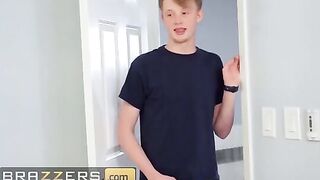 The guy looks for money in the house and finds a steamy toy