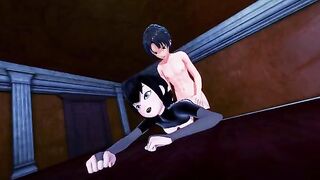 Mavis Dracula gets scared and fucked in this hot Hotel Transylvania hentai scene