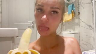 Monika Fox tried anal with a banana, it was a new thing for her